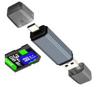 Lettore di schede SD USB C, adattatore MicroSD per iPhone 17, 16, 15 Pro Max, per iPad, compatibile con Samsung Galaxy S26, S25 Ultra, per MacBook, PC, fotocamera digitale compatta, TF OTG