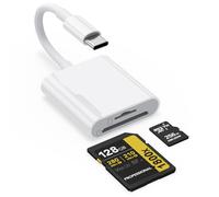Lettore di Schede SD USB C, Adattatore Scheda da Type C a Memoria MicroSD, Lettori-Schede di Memoria, Plug and Play, Compatibile con iPhone 17/16/15 Pro Plus, Samsung S25,Xiaomi (USB C-2 in 1)