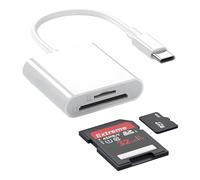Lettore di schede SD USB C, Adattatore Schede di Memoria MicroSD USB C con Doppia Porta per SD e Micro SD per iPhone 15, MacBok, iPad Pro Air 2020/2021, Galaxy S21/S22/S23
