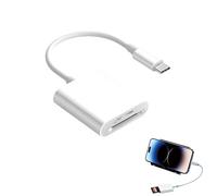 Lettore di schede SD USB C compatibile con iPhone 15, iPad, MacBook e dispositivi Android, adattatore per schede di memoria a doppio slot compatibile con SD, MicroSD, MicroSDXC, visualizzatore