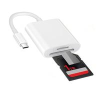 Lettore di schede SD USB C, lettore di schede SD, lettore di schede SD, adattatore OTG da SD a USB tipo C, compatibile con iPhone 15/Pro Max/Pro/Plus, iPad Pro, MacBook Pro/Air, ecc. (bianco)
