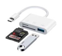 Lettore di schede SD, USB C, lettore di schede SD, USB C, per schede di memoria Micro SD/SD, lettore di schede SD, adattatore per iPhone 16/15, Galaxy S25/S24 Ultra, iPad Pro/iPad Air, MacBook Pro
