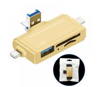 Lettore di schede sette in uno, compatibile con Apple Type-C, telefoni cellulari Android e computer. Lettore di schede multifunzione OTG3.0.