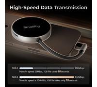 Lettore di schede SmallRig SD3.0/SD4.0, trasferimento ad alta velocità per Windows/Mac, iPhone, Samsung, telefoni cellulari e tablet 4869/4870