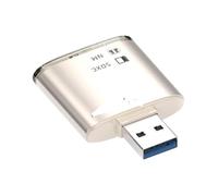 Lettore di schede USB 3.0 a 2 porte SD SDXC da 8 GB 128 GB compatibile con adattatore di scrittura per schede di memoria NM Nano Memoria per PC portatile Estendi convertitore USB(Gold)