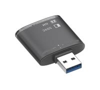 Lettore di schede USB 3.0 a 2 porte SD SDXC da 8 GB 128 GB compatibile con adattatore di scrittura per schede di memoria NM Nano Memoria per PC portatile Estendi convertitore USB(Gray)