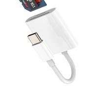 Lettore di schede USB C A SD Micro SD Per Apple(2in1)Doppio Slot Per iPhone 16 15 Pro Adattatore Compatibile Con Samsung Per iPad PC MacBook Chiave di Memoria Esterna Compact TF Memoria Trasferimento