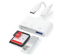 Lettore di schede USB C, lettore di schede SD per iPhone 15/16, Lightning SD, lettore di schede di memoria USB OTG Adattatore per iPhone 14/8/X, Galaxy S23, supporta SDHC/SDXC/MMC