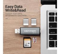 Vention CCJH0 lettore di schede USB Type-A/USB Type-C/Micro-USB Grigio NEW