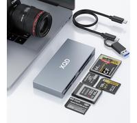 Lettore di schede XQD 8 in 1 da 10 Gbps, lettore USB C Multi XQD per Sony G/M Series, Lexar 2933x/1400x USB Mark XQD Card/CF/XD/MS/TF/SD, lettore di schede di memoria USB 3.0 per Windows/Mac OS/Linux