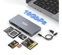 Lettore di schede XQD da 10 Gbps 8 in 1, lettore di schede USB C per Sony G/M Series, Lexar 2933x/1400x USB Mark XQD Card/CF/XD/MS/TF/SD Memory Card Reader/Writer/Hub USB 3.2 per Windows/Linux/Mac OS