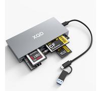 Lettore di schede XQD da 10 Gbps, lettore di schede di memoria multi 6 in 1 con USB A/USB C, supporta schede XQD/CF/XD/MS/SD/TF, adattatore per schede ad alta velocità per Sony G/M Series, Windows/Mac