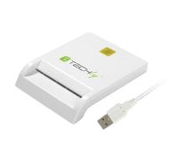 Lettore di Smart Card Techly I-CARD CAM-USB2TY USB 2.0 Bianco 1,5 m
