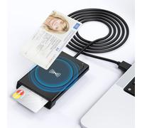 Lettore di Smart Card USB militare con NFC - Interfaccia doppia contatto e contactless, lettore CAC per carte IC/ID/PIV/bancomat, Plug-and-Play compatibile con Windows, Mac, Linux e Android.