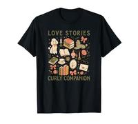 Lettore di storie d'Amore con Barboncino Che Legge Maglietta