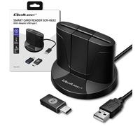 Lettore di tessere identificative con chip intelligente Qoltec SCR-0632 | Adatta