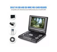 Lettore DVD CD EVD da 7,8 Pollici, Lettore Digitale da Tavolo, TV, Telecomando, Portatile, da Viaggio, Girevole A 270 (UE)