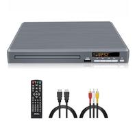 Lettore DVD Compatto per TV, JOVELL Lettore DVD CD per Casa con Uscita Coassiale/HDMI/RCA | Riproduttore DVDs e CD con Ingresso USB, Sistema TV NTSC/PAL, Riproduce Tutte le Regioni (No Blu-ray)