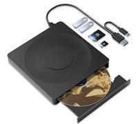 lettore dvd esterno 5 in 1 per computer portatile con LightScribe, cd rom esterno cd/dvd per pc usb 3.0