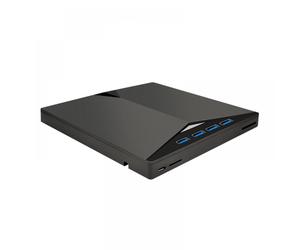 Lettore DVD esterno portatile con guida LED, USB 3.0 Type-C Plug and Play, lettore CD/DVD con cavo di alimentazione aggiuntivo per Windows 11/10/8/7,