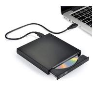 Lettore DVD esterno portatile per laptop, USB 2.0, supporto Super Multi M-DISC, Plug & Play per Windows e Mac.