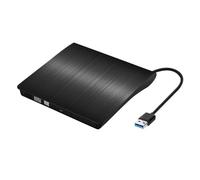 Lettore DVD Esterno Registratore Di Trasferimento Dati Ad Alta Velocità Masterizzazione Unità Scrittura Sottile USB 3.0 For PC Laptop Desktop IMac Qualità Dell'immagine Chiara Audio Stabile(Black)