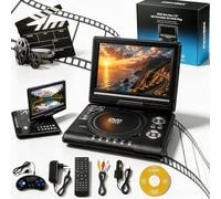 Lettore DVD/EVD portatile HD da 7,8", lettore multimediale ricaricabile con ampio schermo, lettore DVD portatile, supporto USB SD e riproduzione multimediale flessibile (1pc)