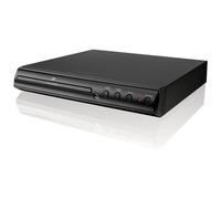 Lettore DVD GPX D200B con scansione progressiva e telecomando, colore nero.