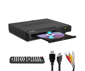 Lettore DVD HDMI 1080P per TV e Smart TV | Player Multizona Region Free con USB, RCA, CD, MP3, JPEG, AVI, VOB | Con Telecomando e Cavo HDMI Incluso | Majority
