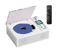 Lettore DVD, Lettore CD portatile retrò con stereo Bluetooth - Altoparlante integrato Radio FM Scheda USB/TF(White)