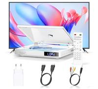 Lettore DVD MINI HDMI, lettori DVD senza restrizioni regionali per Smart TV con upscaling HDMI 1080P, uscita HDMI e AV, riproduzione USB, sistema NTSC/PAL integrato, telecomando incluso