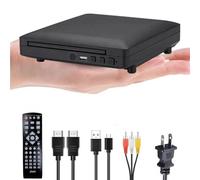 Lettore DVD, Mini lettore DVD con cavo HD e RCA 1080P PAL/NTSC Lettore CD portatile USB 2.0