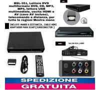 Lettore DVD multiformato DVD,CD,MP3,MP4,lettore USB + Cavo HDMI e TELECOMANDO