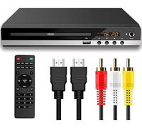 Lettore DVD per TV, Lettori per TV 1080P HD con Connettività HDMI RCA e AV, Region Free Connessione, supporto ingresso scheda USB, Dolby Digital