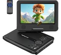 Lettore DVD Portatile 9,5'' Con Schermo HD Ruotabile 7,5'', Batteria 4-6 Ore, Su