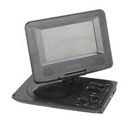 Lettore DVD Portatile con Ampio Schermo Girevole, Lettore DVD Mobile 806 1500mAh Ricaricabile, Supporta Sincronizzazione TV/Scheda SD/USB/Region (Nero)