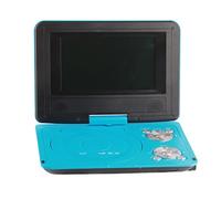 Lettore DVD Portatile con Ampio Schermo Girevole, Lettore DVD Mobile 806 1500mAh Ricaricabile, Supporta Sincronizzazione TV/Scheda SD/USB/Region (Blu)