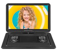 Lettore DVD portatile con schermo HD da 43,4 cm (19,7 pollici), batteria da 5 ore, lettore DVD, portatile con caricatore da auto, lettore DVD portatile per bambini, supporta tutti i dischi regionali