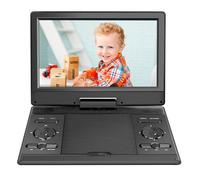 Lettore DVD portatile da 14,9" con schermo HD da 12,1", batteria ricaricabile, supporto per trasmissione USB/SD/AV, schermo Sync TV/proiettore, nero, YOOHOO