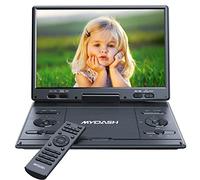 Lettore DVD Portatile da 14,9" per Auto con Schermo HD Orientabile da 12,5" - Supporto Poggiatesta, CD Player con Proiettore TV Sync, Porta USB/SD per Bambini