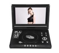 Lettore DVD portatile da 9,8" con Scheda SD/Porta USB,Lettore Di File Multimedia,Display LCD a schermo piatto da 270 Gradi Lettore TV Batteria Ricaricabile Integrata (nero)