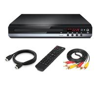 Lettore DVD Portatile, Lettore DVD domestico VCD CD Disc multimediale con uscita AV Microfono USB remoto Full HD 1080P