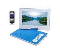 Lettore DVD portatile, Portatile VCD DVD CD MP3 MP4 Lettore USB HD Schermo da 9 pollici Scheda U Riproduzione disco e uscita ingresso video Altoparlanti radio FM(Blauw)