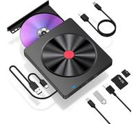 Lettore DVD, Unità Blu-ray esterna 5 in 1, lettore ottico USB portatile sottile, CD/DVD per Smart TV e camper