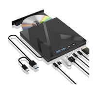 Lettore DVD, Unità ottica Blu-ray esterna 7 in 1 for laptop, PC, USB 3.0, lettore DVD CD-RW, masterizzatore portatile