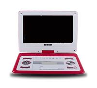 Lettore DVD video HD a grande schermo da 14 pollici Scheda di supporto Dvd portatile Gioco disco U Sposta Supporto altoparlante MP3 Console gioco TV digitale per auto e bambini(Rot)