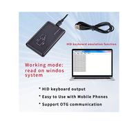 Lettore e Scrittore RFID 915M Plug & USB Scanner, Scanner Portatile RFID per Inventario A Lungo Raggio, Lettore di Tag UHF Portatile