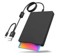 Lettore floppy disk esterno da 3,5 pollici con USB di tipo C, unità floppy disk FDD portatile per PC portatili Windows 11/10/8/7/2000/XP