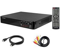 Lettore HD DVD per TV, Multi Regione Libera Lettori DVD CD con uscita HDMI & AV, ingresso USB, ingresso MIC, Display a LED
