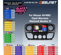 Lettore intelligente per auto Android per Nissan NV400 2010 -2019 per Opel Movano per Renault Master III 2011 Video GPS Carplay 4G WIFI